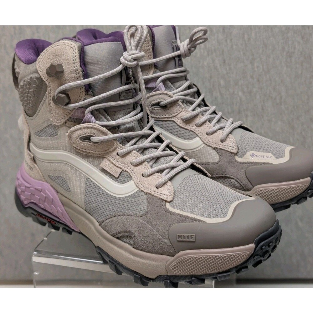 Vans Crestline MTE Gore-Tex All-Trac Boot Gray Purple Suede Size 9.5 BRAND NEW